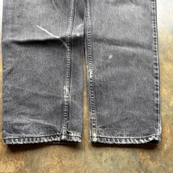 Vintage Levis 550 Orange Tab Relaxed Fit Tapered Leg Black Jeans Mens 34x32 90s - Picture 4 of 7